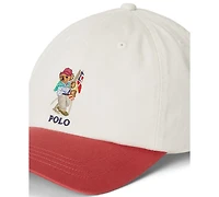 Polo Ralph Lauren Boys' 2T-7 Bear Chino Ball Cap