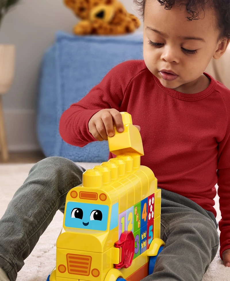 Mega Bloks First Builders Build and Count Bus Block Toy, 45 Pieces