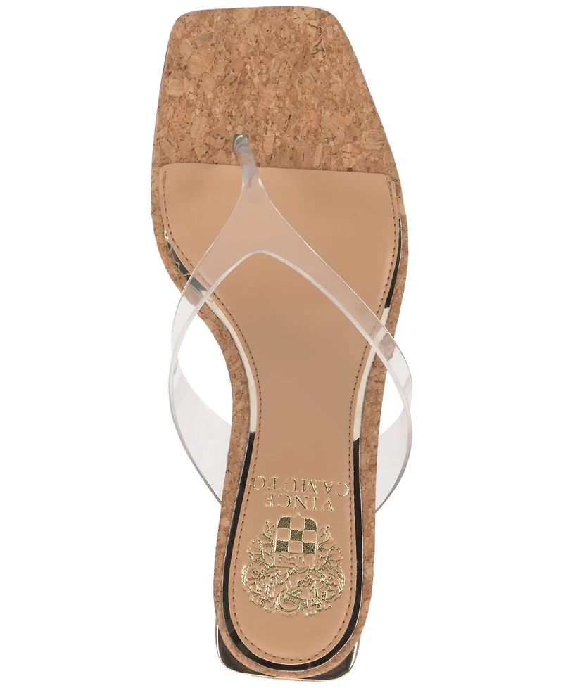 Vince Camuto Women's Cianna Vinyl Thong Wedge Sandals