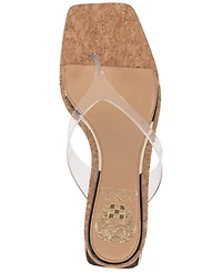 Vince Camuto Women's Cianna Vinyl Thong Wedge Sandals
