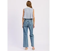 En Saison Women's Clara Sleeveless Button-Front Top