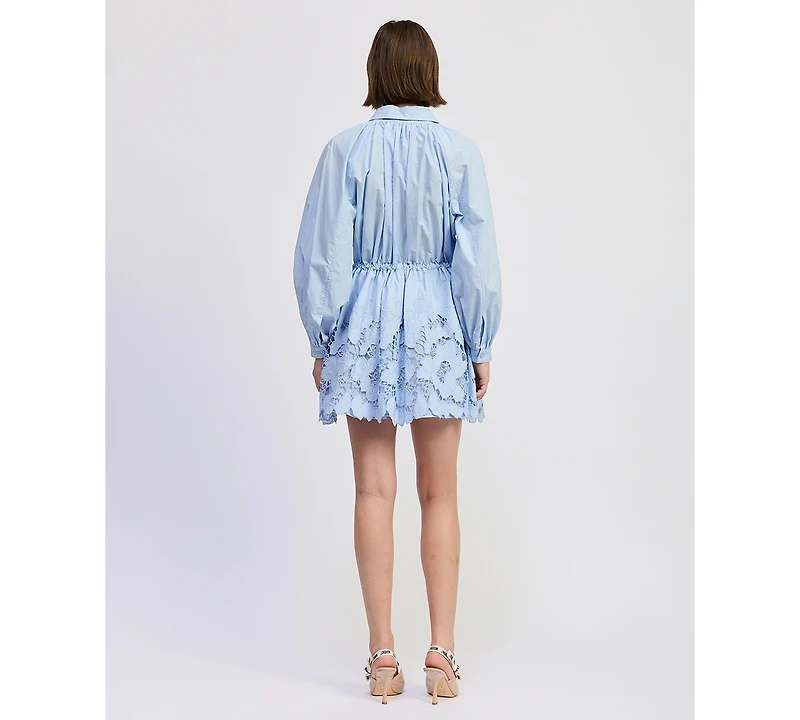 En Saison Women's Lucy Collared Long-Sleeve Mini Dress