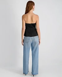 French Connection Women's York Satin Christa Fleur Strapless Top