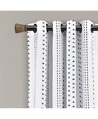 Lush Decor Hygge Stripe Light Filtering Window Curtain Panels