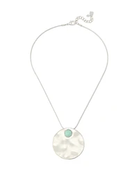 Robert Lee Morris Soho Mother of Pearl Turquoise Disc Pendant Necklace