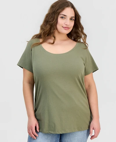 Aveto Trendy Plus Scoop-Neck T-Shirt