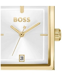 Hugo Boss Men's Strivo Quartz Ionic Plated Thin Gold Steel Watch, 25.6mm