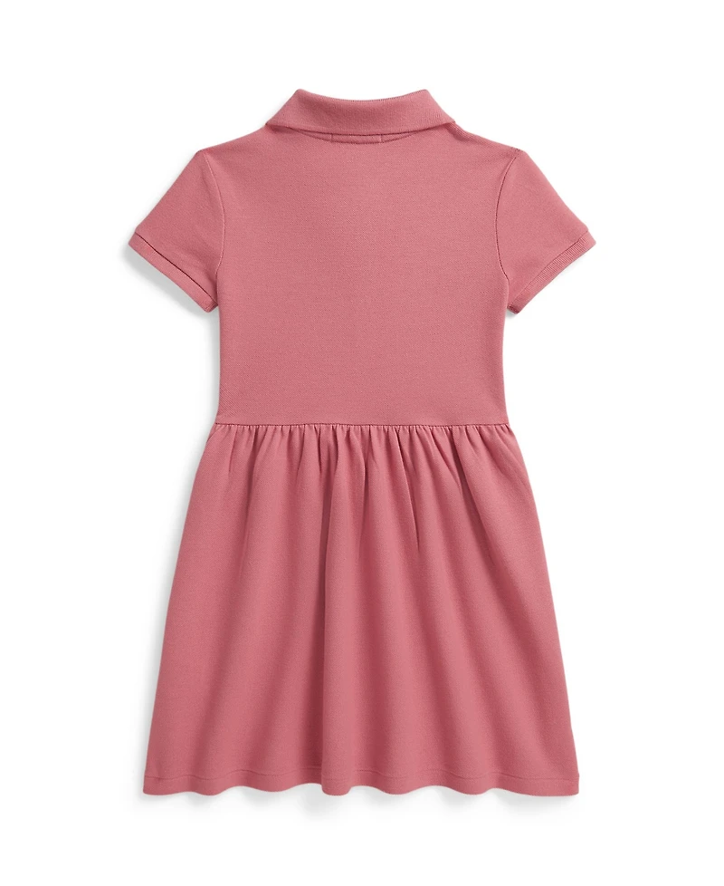 Polo Ralph Lauren Girls' 2-6X Stretch Mesh Collar Dress