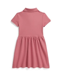 Polo Ralph Lauren Girls' 2-6X Stretch Mesh Collar Dress