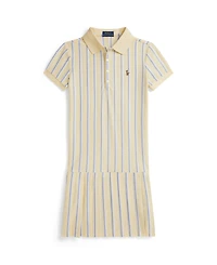 Polo Ralph Lauren Girls' 7-16 Striped Oxford Mesh Collar Dress