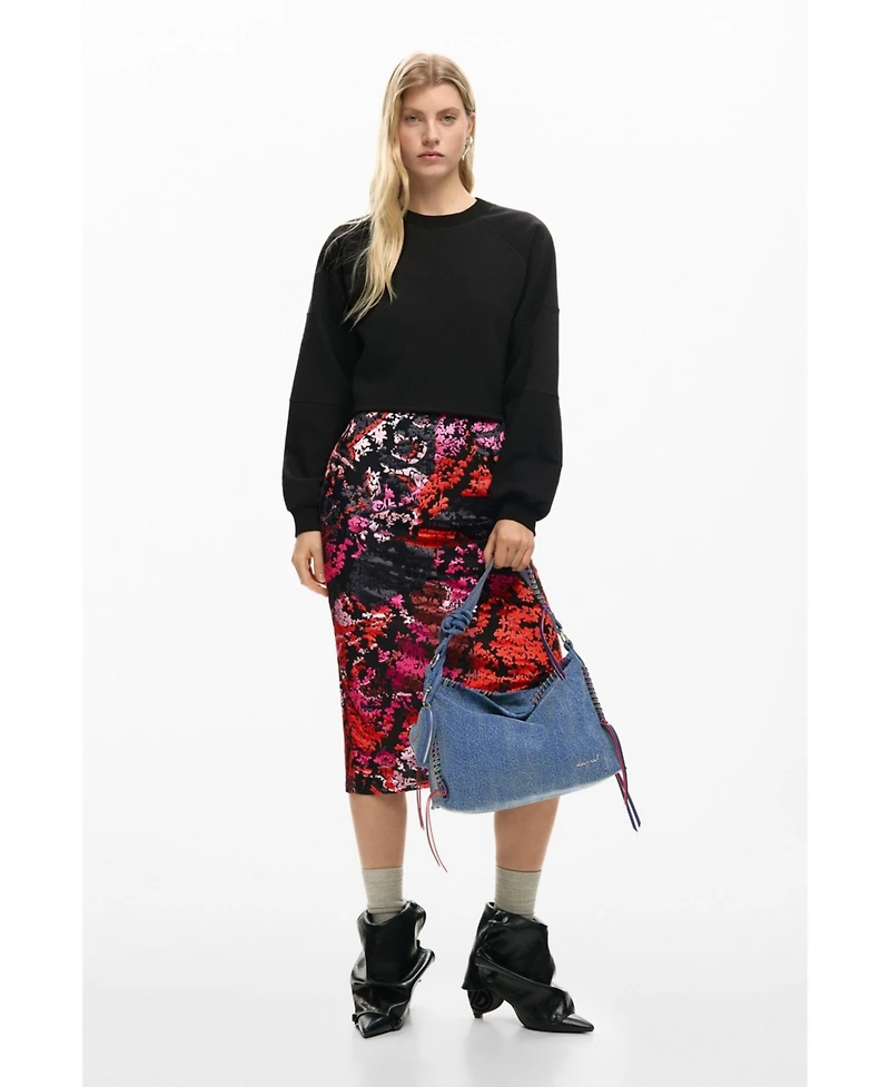 Desigual Women's Big denim heart bag