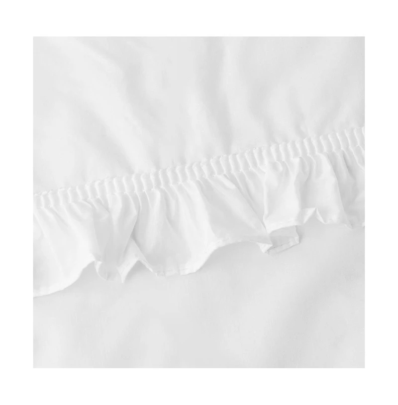 Ellis Curtain Home Classic Narrow Ruffle 2-Piece Rod Pocket Curtain Panel, 80" X 63"