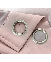 Rt Designer Collection Anchorage Blackout Grommet Luxurious Modern Design Curtain Panel 54" x 95" Blush