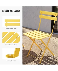 Decksplore Outdoor teak folding three-piece set