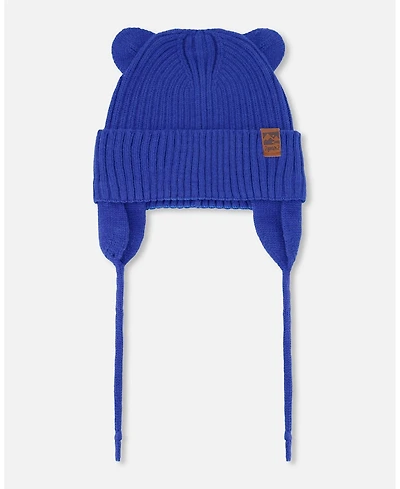 Deux par Deux Baby Boys Knit Hat Royal Blue