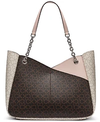 Calvin Klein Zoe Signature Chain Tote Bag