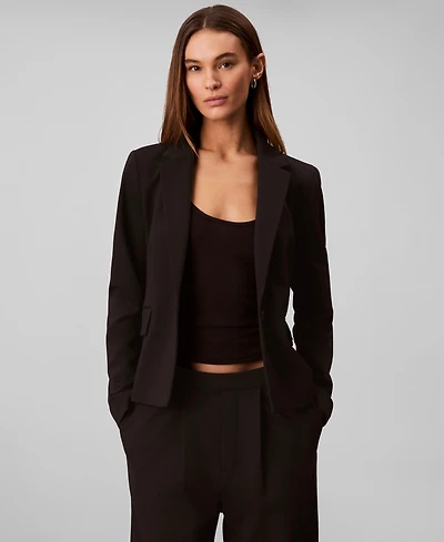 Calvin Klein Women's Notch Lapel Collar Ponte Slim Blazer