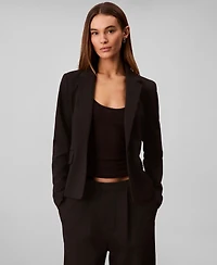 Calvin Klein Women's Notch Lapel Collar Ponte Slim Blazer