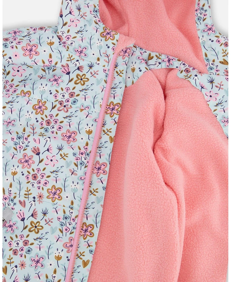 Deux par Baby Girls Mid Season Mini Flower Print Outerwear Set