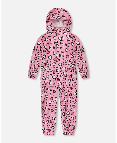 Deux par Toddler Girls Rain One-Piece Polyurethane Heart Print - Toddler|Child
