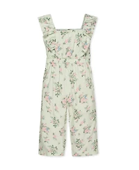 Hope & Henry Toddler Girls' Organic Flutter Sleeve Sateen Jumpsuit