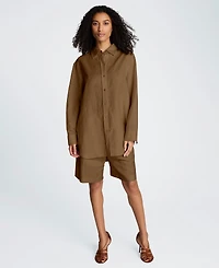 Kenneth Cole Women's Long-Sleeve Button-Front Top