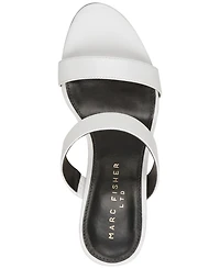 Marc Fisher Ltd Women's Jessey Leather Slip-On Block Heel Dress Sandals