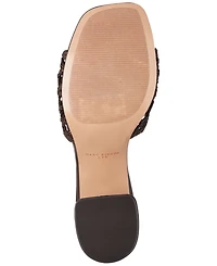 Marc Fisher Ltd Women's Farrel Woven Slip-On Block Heel Dress Sandals