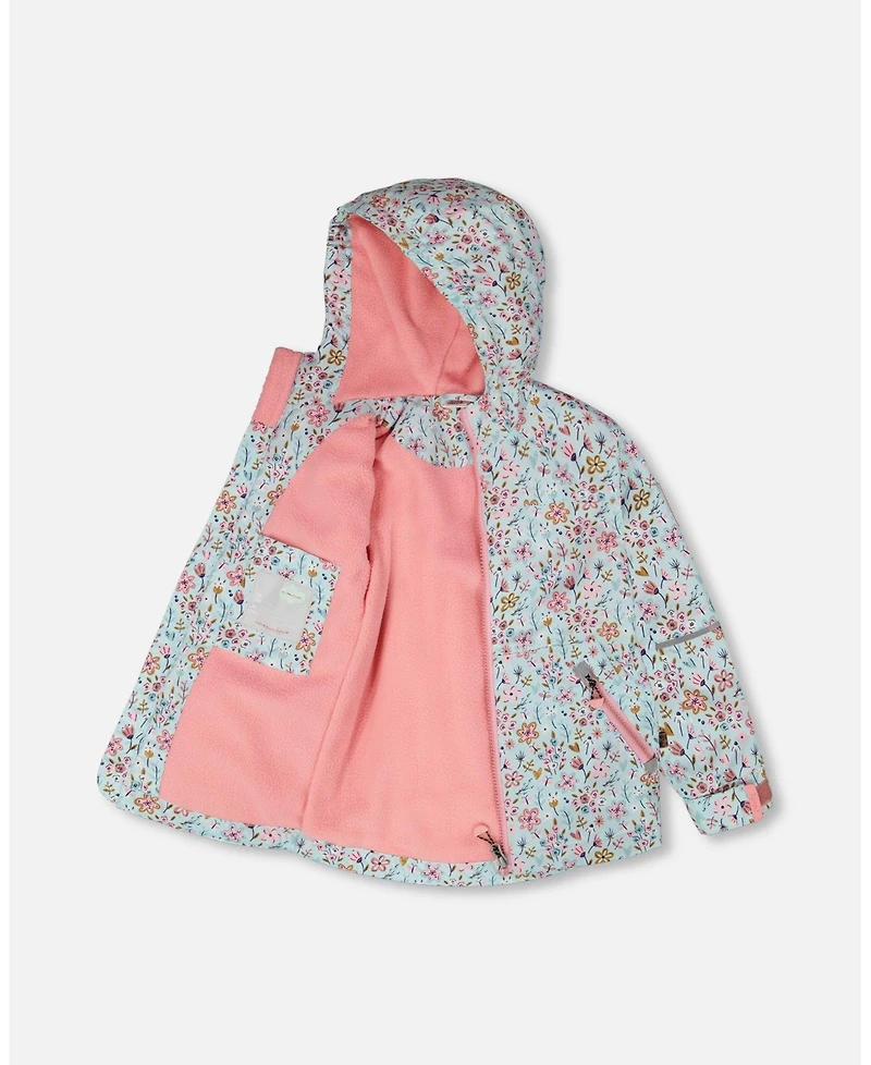 Deux par Big Girls Mid-Season Jacket Mini Flower Print