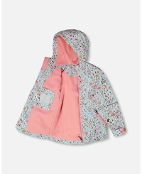 Deux par Big Girls Mid-Season Jacket Mini Flower Print