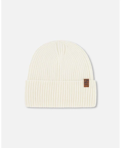 Deux par Kids Unisex Knit Hat Off White - Toddler|Child