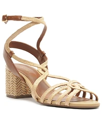 Arezzo Women's Aria Round Toe Mid Block Dress Sandals