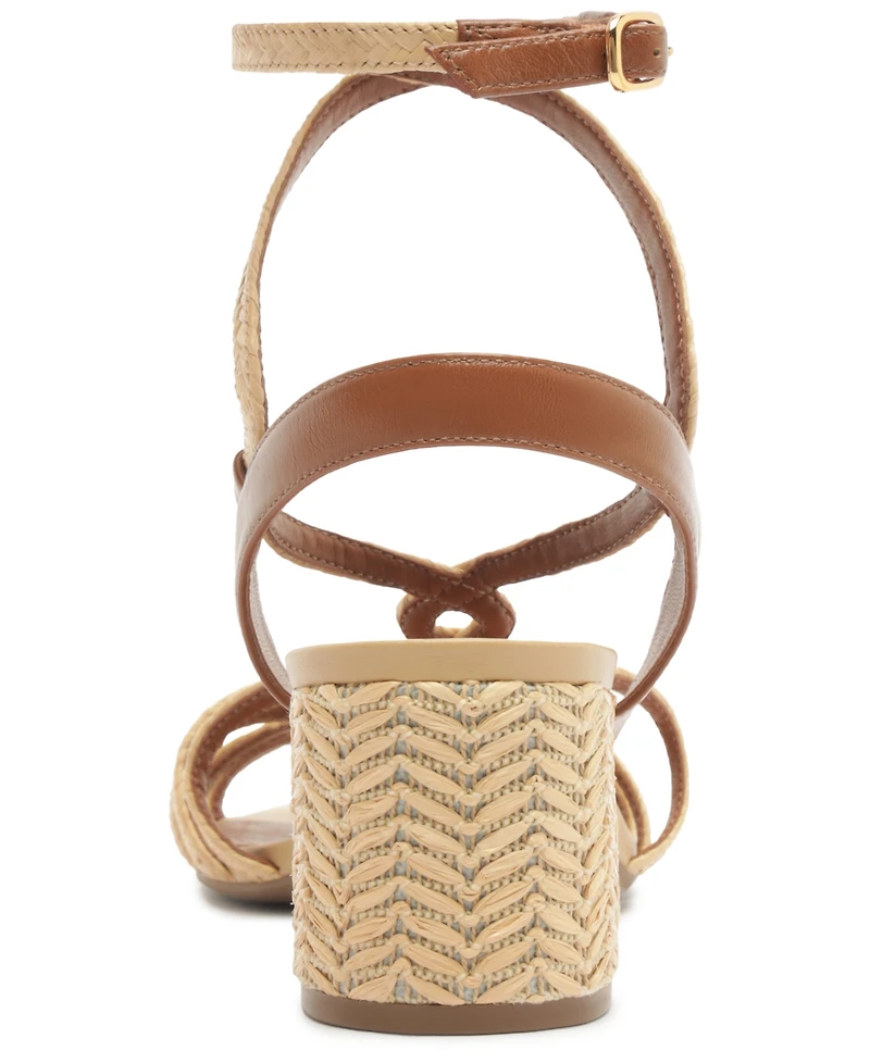 Arezzo Women's Aria Round Toe Mid Block Dress Sandals