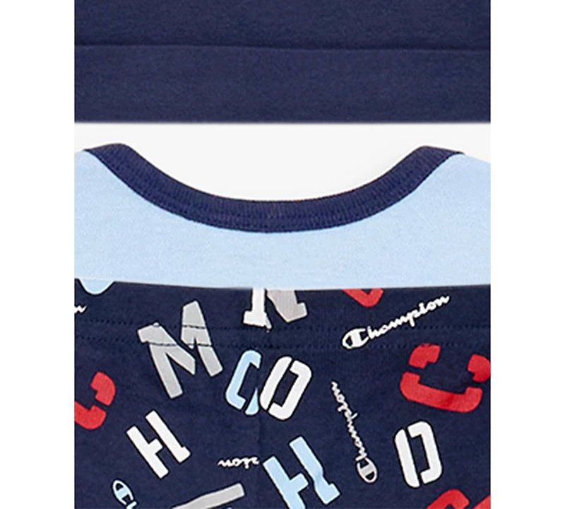 Champion Baby Boys' Round Neck Long-Sleeve Bodysuit Pants & Hat, 3-Piece Set