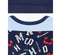 Champion Baby Boys' Round Neck Long-Sleeve Bodysuit Pants & Hat, 3-Piece Set