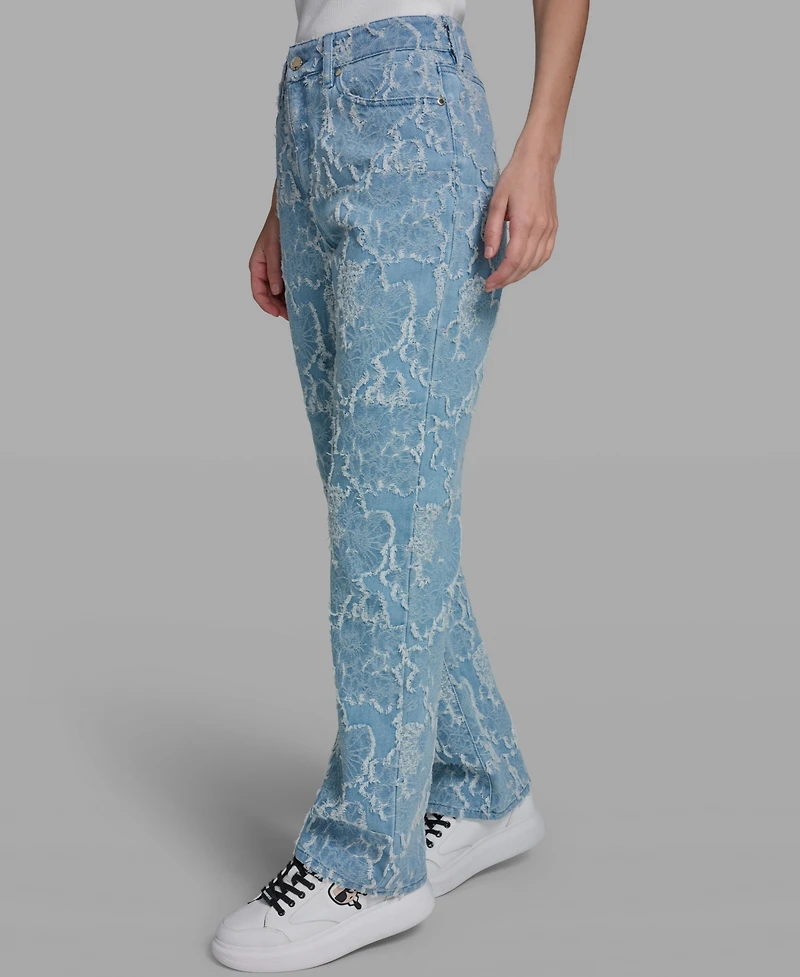 Karl Lagerfeld Paris Women's Straight Denim Pants