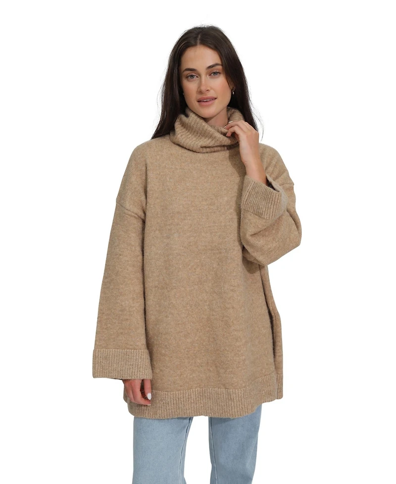 Belle & Bloom Women's Cuddle Me Oversized Tunic Sweater