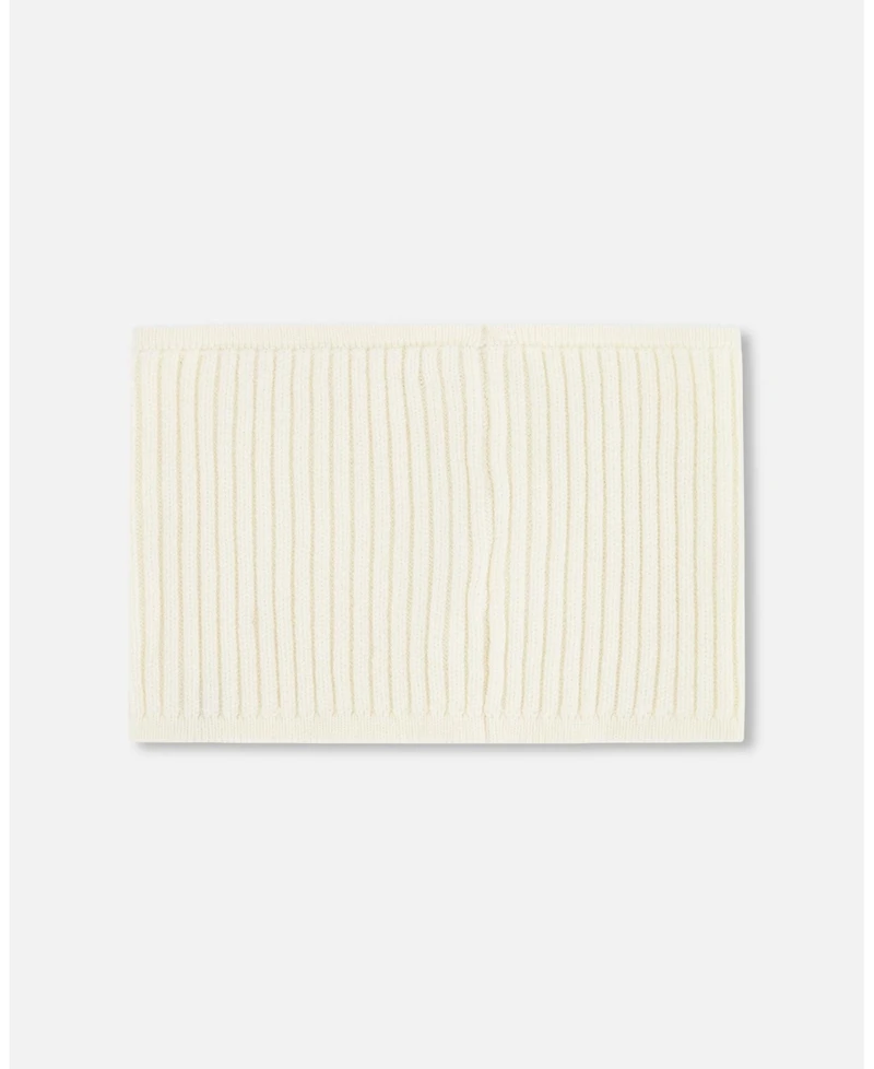 Deux par Kids Unisex Knit Neck Tube Off White - Toddler|Child