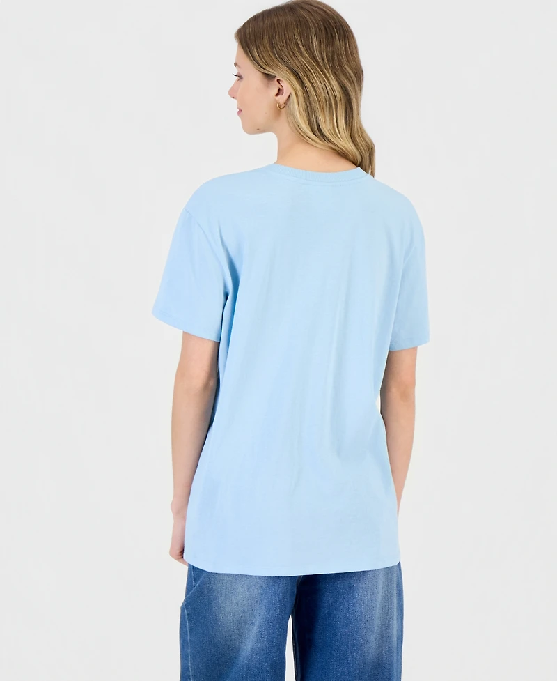 Self Esteem Juniors' Shell Phone Graphic Crewneck Short-Sleeve T-Shirt