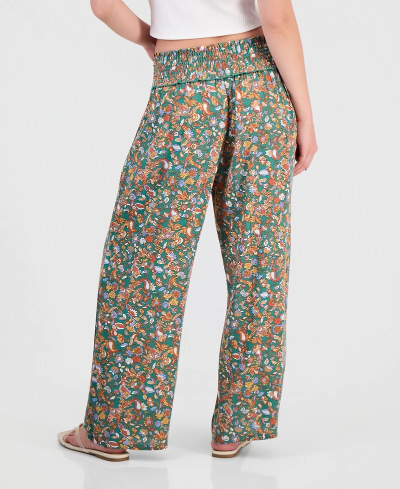 Kingston Grey Juniors' Printed Wide-Leg Pants