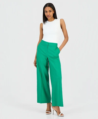 Tahari Asl Women's High Rise Wide-Leg Pants
