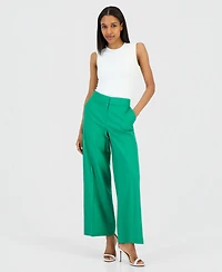 Tahari Asl Women's High Rise Wide-Leg Pants