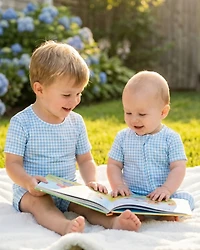 Motette Baby Boys Harbor Gingham Bamboo Sleeper