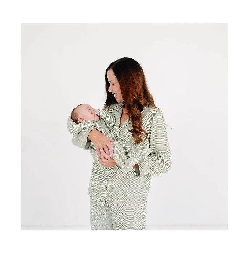 Motette Baby Boys Evergreen Stripe Bamboo Sleeper