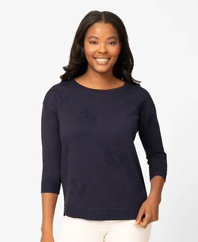 Melissa Paige Women's Anchor Textured Sweater Top, Macy's Exclusive