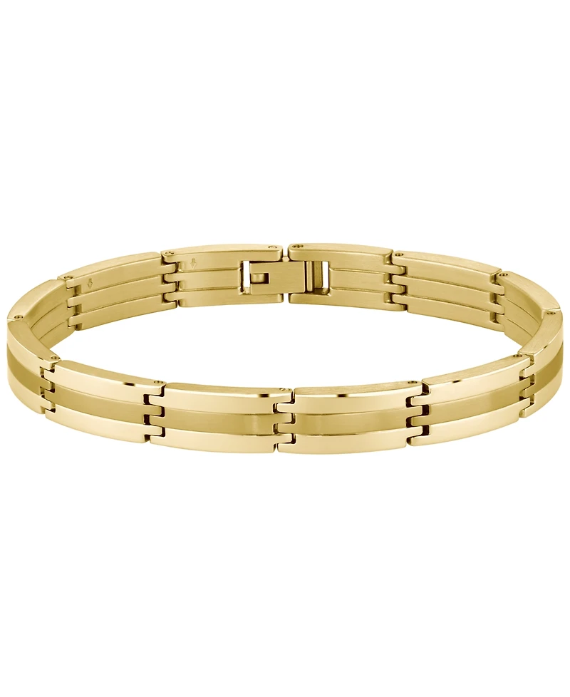 Hugo Boss Men Brooks Ionic Plated Thin Gold Steel Bracelet