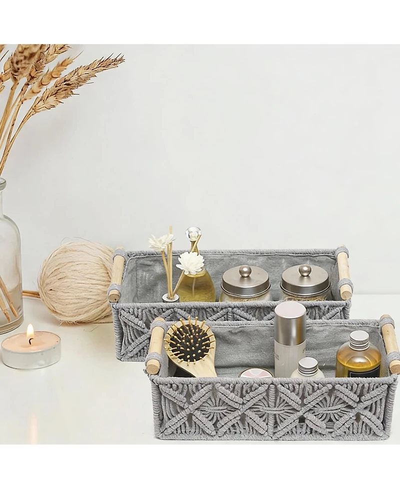 Yigii Handmade Cotton Rope Storage Baskets - Multiroom Decor & Organization