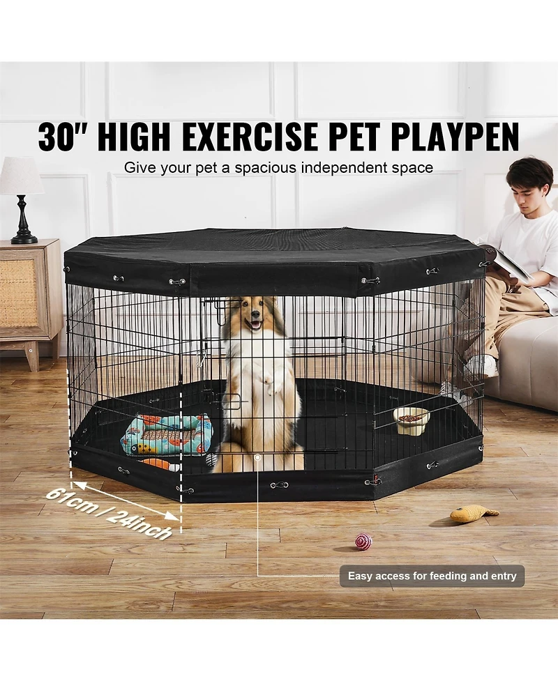 Aostirmotor 30" Foldable Dog Playpen