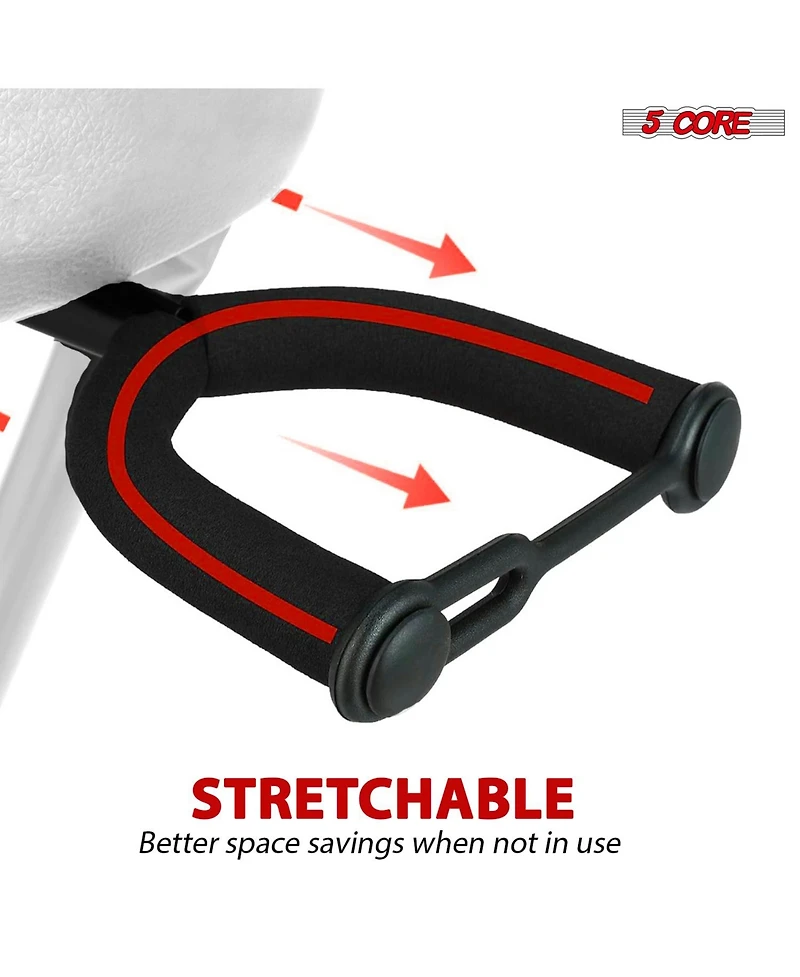 5 Core Guitar Stool 3.15" Padded Chair w Backrest Foldable Music Seat Built in Foot Rest Guitar Stand