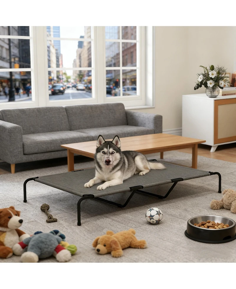 Aostirmotor Elevated Pet Sofa Bed - Modern Raised Lounge for Large Dogs